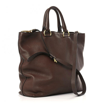 Prada Vitello Daino Shopping Tote Palissandro 3 of 14
