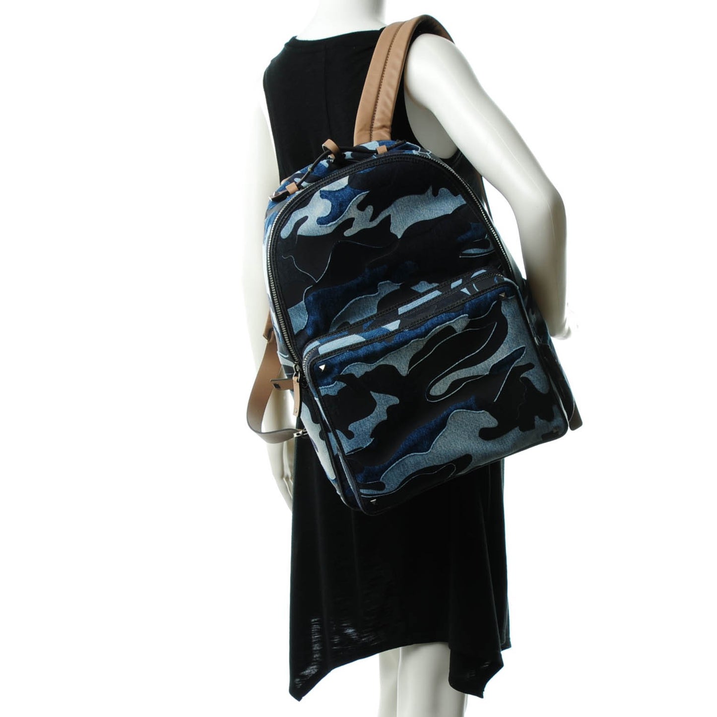 Denim Camouflage Backpack Blue