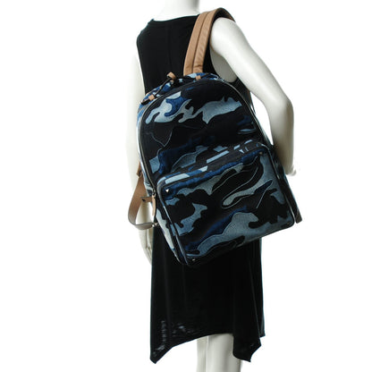 Valentino Garavani Denim Camouflage Backpack Blue 2 of 8