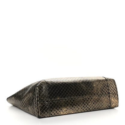 Bottega Veneta Calfskin Intrecciomirage Large Tote Black Gold 4 of 10