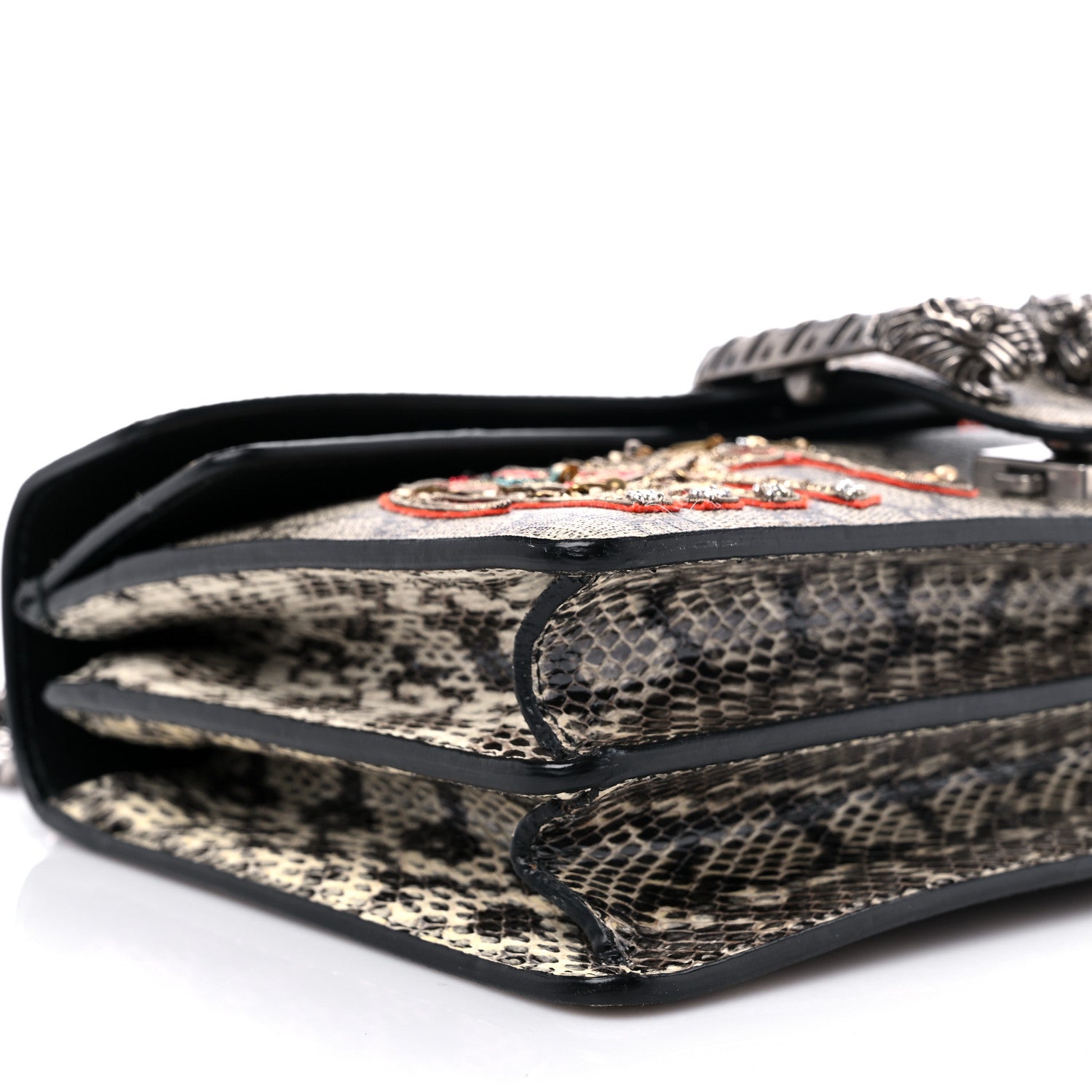 Gucci GG Supreme Monogram Elaphe Elephant Embroidered Small Dionysus Shoulder Bag 8 of 13