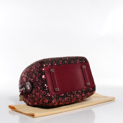 Louis Vuitton Sequin Monogram Sunshine Express Speedy Burgundy 4 of 8