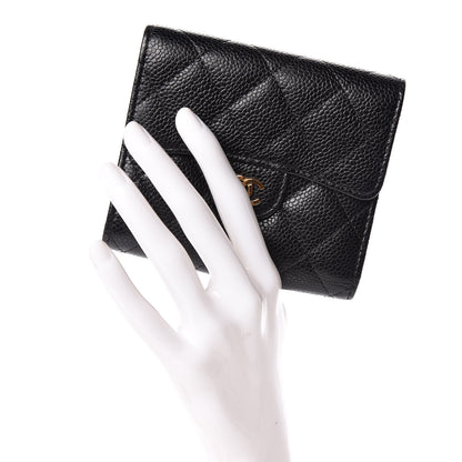 Chanel Caviar Quilted Compact Flap Wallet Black 2 of 8