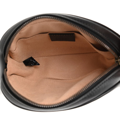 Gucci Calfskin Matelasse GG Marmont Belt Bag 85 34 Black 4 of 11
