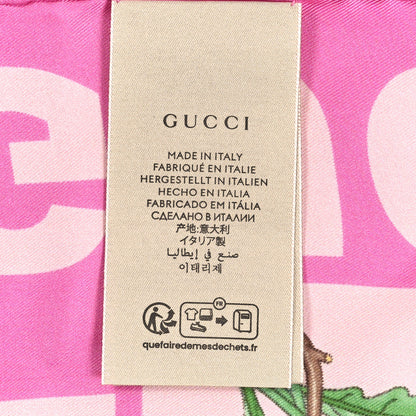 Gucci Silk Twill Viole Square Scarf Roseate Pink 4 of 5