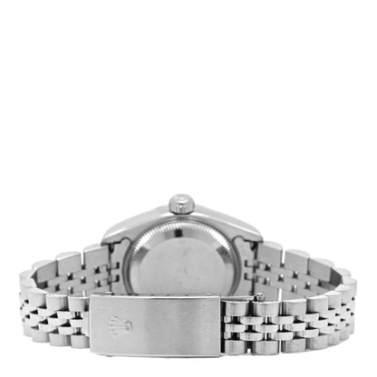 Rolex Stainless Steel 18K White Gold 26mm Oyster Perpetual Datejust Watch Blue Roman 79174 3 of 5