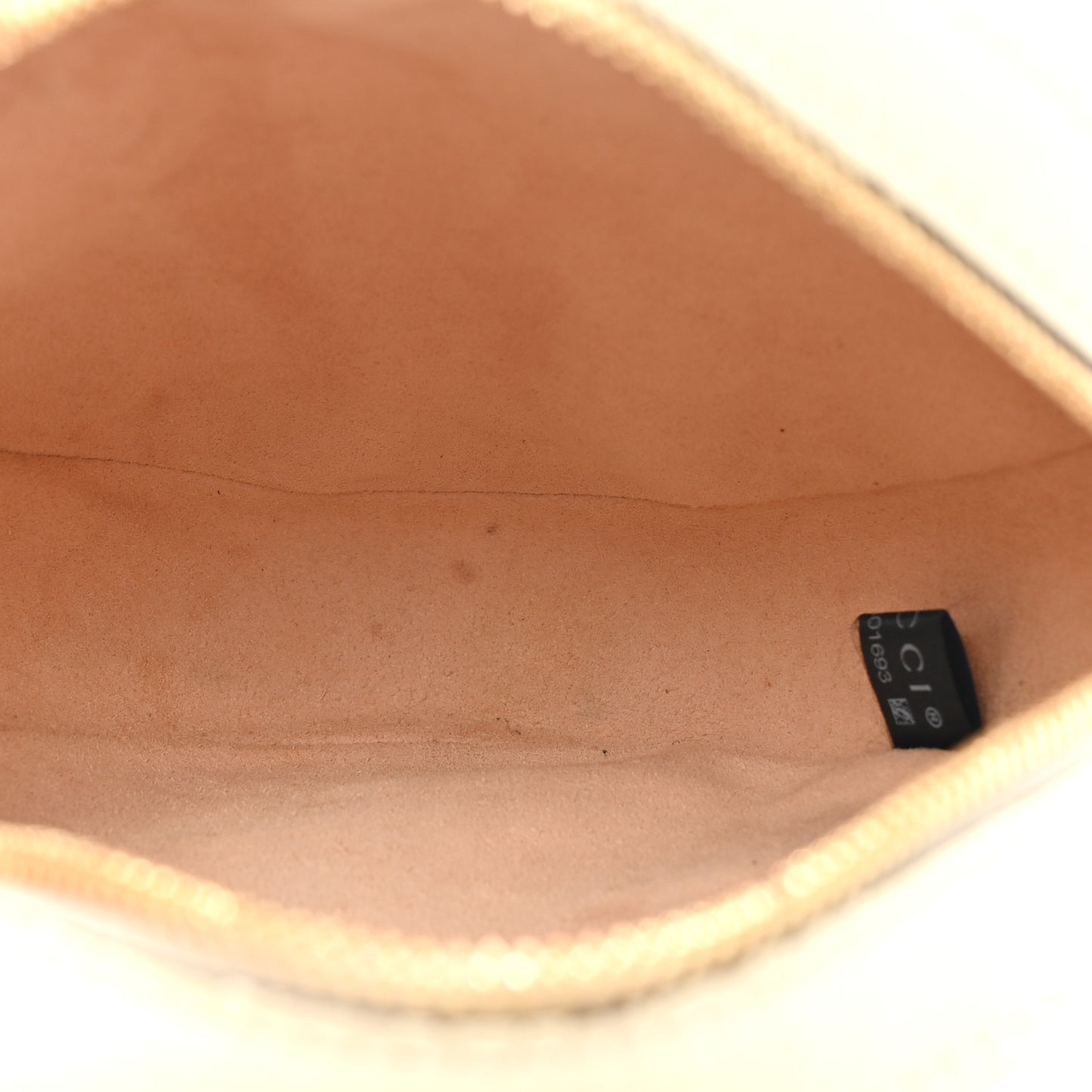 Textured Calfskin Web Mini Ophidia Round Shoulder Bag Mystic White