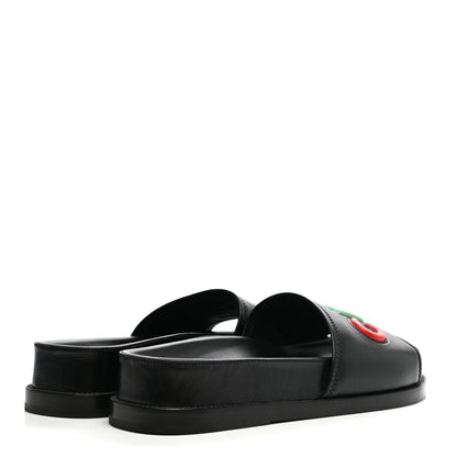 Chanel Lambskin Cha-Nel Mule Sandals 39.5 Black Multicolor 4 of 11