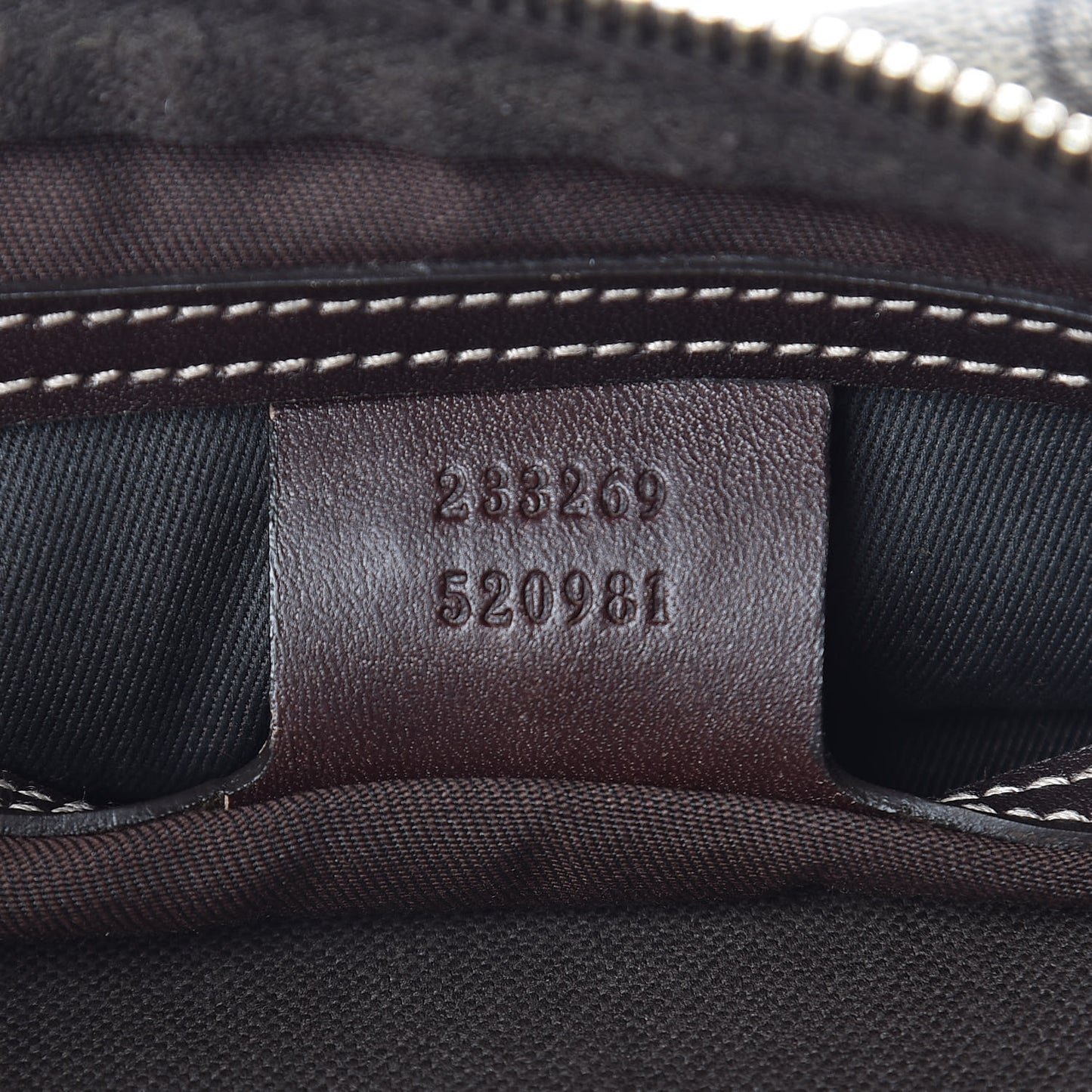 GG Supreme Monogram Belt Bag Dark Brown