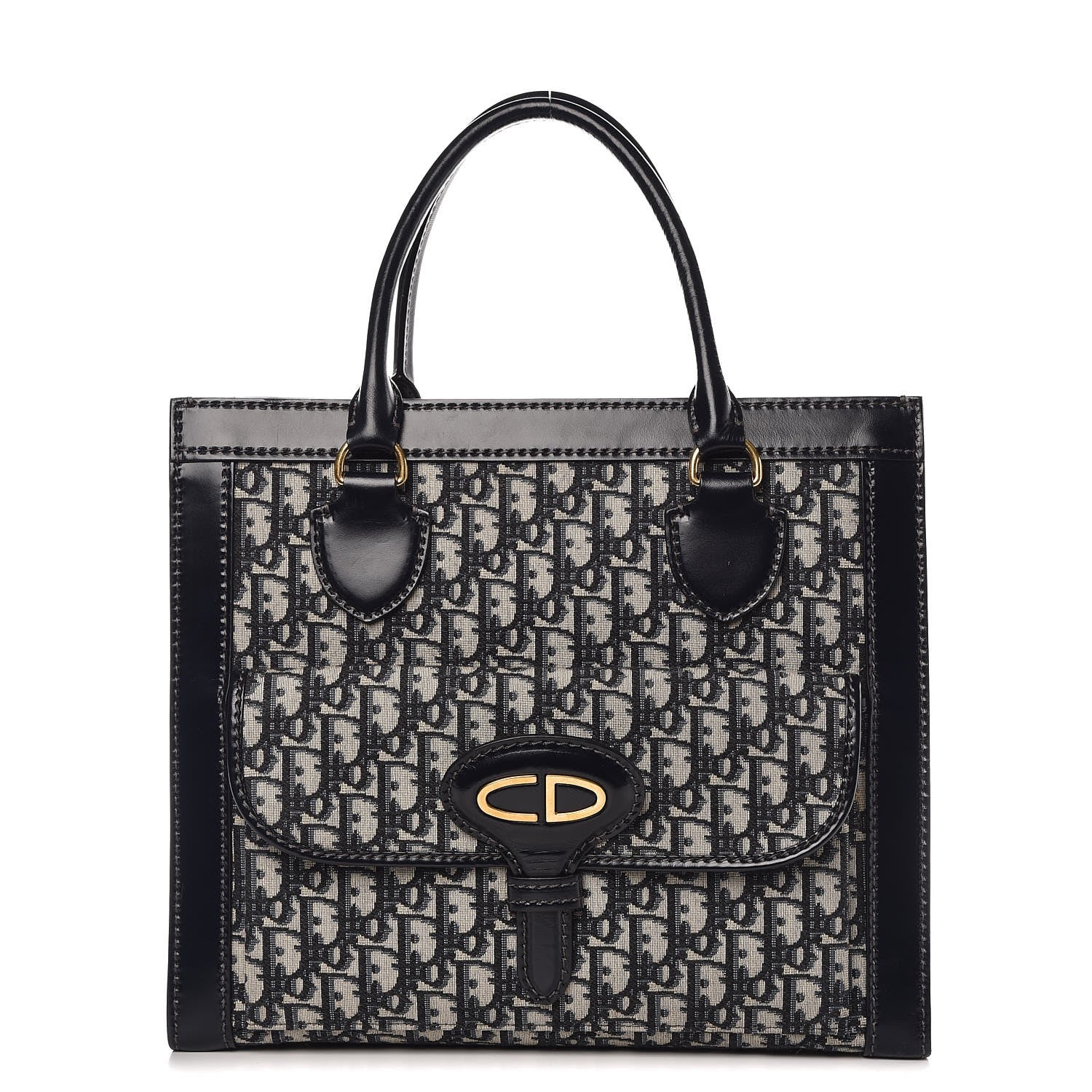 Christian Dior Oblique Tote Bag Blue 1 of 10