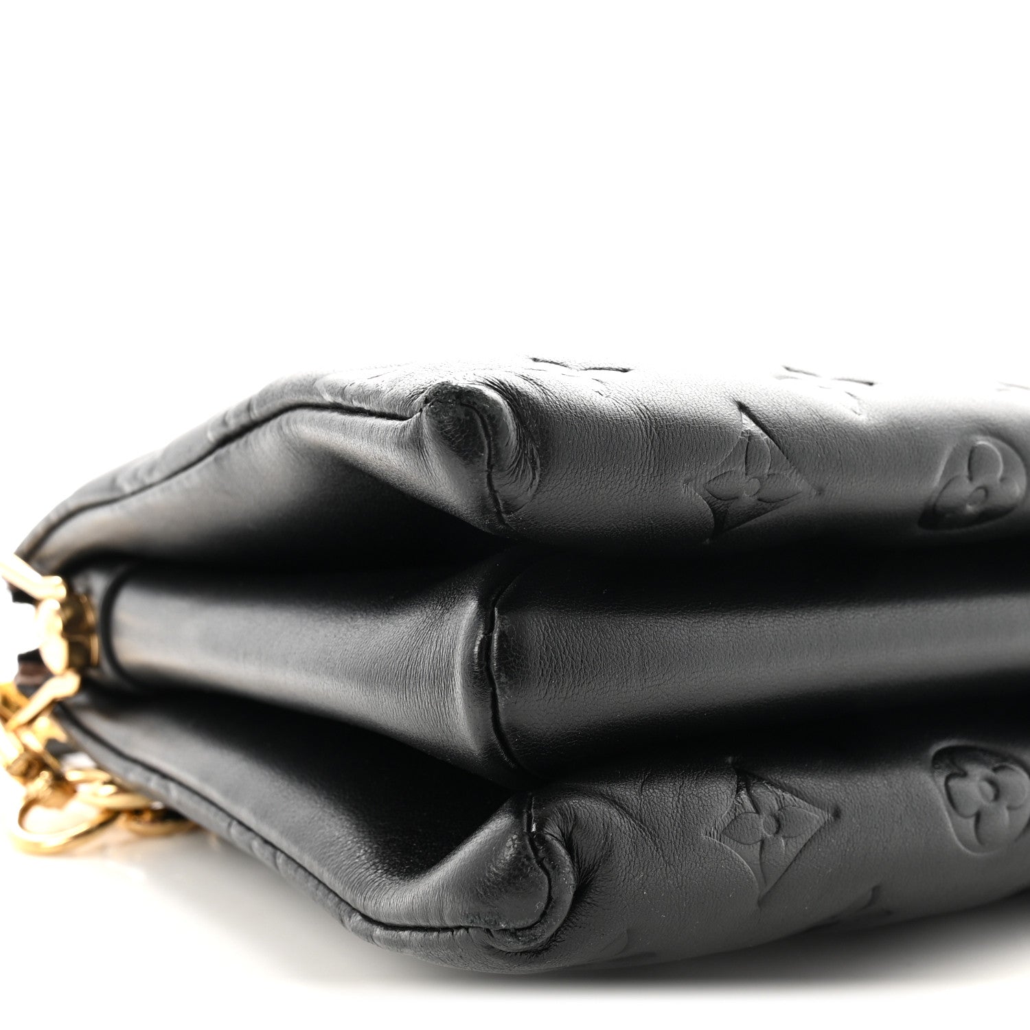 Louis Vuitton Lambskin Embossed Monogram Coussin PM Black 8 of 9