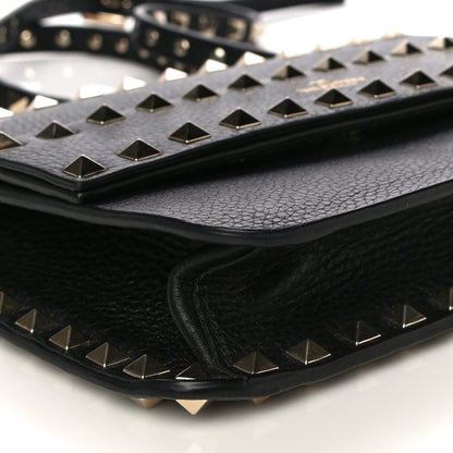 Valentino Garavani Pebbled Calfskin Rockstud Side Slip Crossbody Black 7 of 15