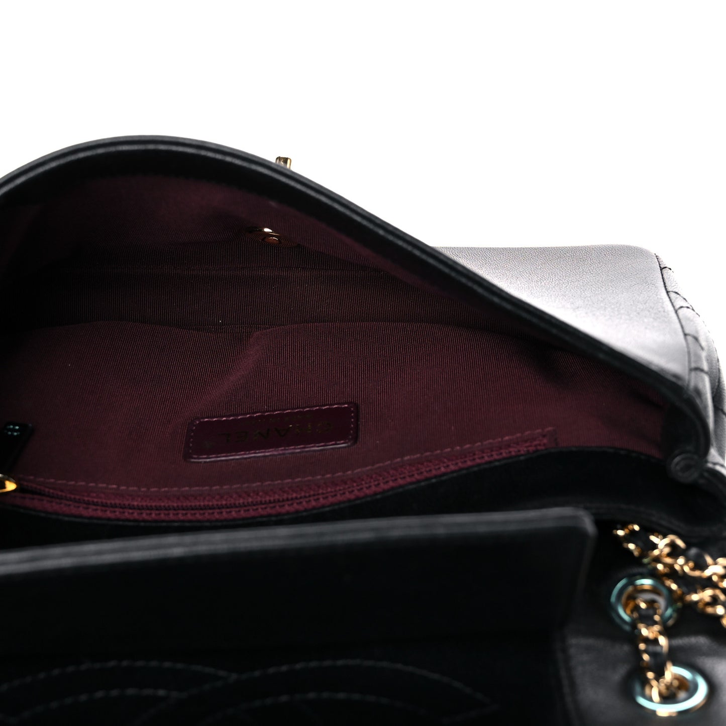 Sheepskin Quilted Medium Vintage Mademoiselle Flap Black