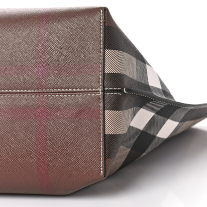 Burberry E-Canvas Check Medium Soft TB Tote Dark Birch Brown 8 of 8