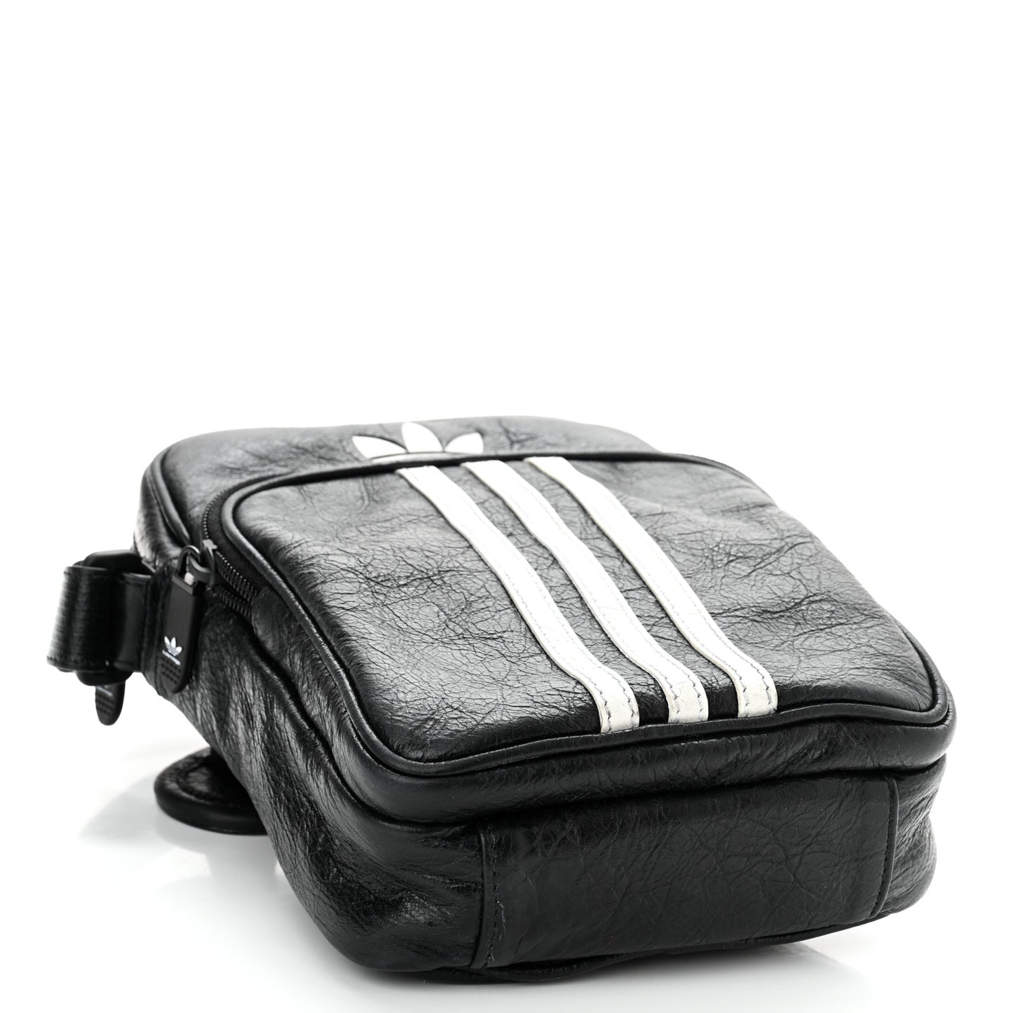 X ADIDAS Agneau Arena Trefoil Logo Messenger Bag Black White