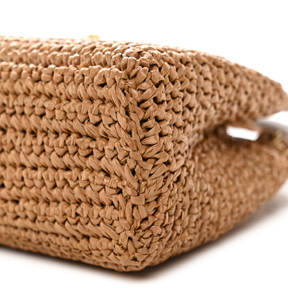 Chanel Braided Raffia Nano Kelly Flap Bag Dark Beige 10 of 11