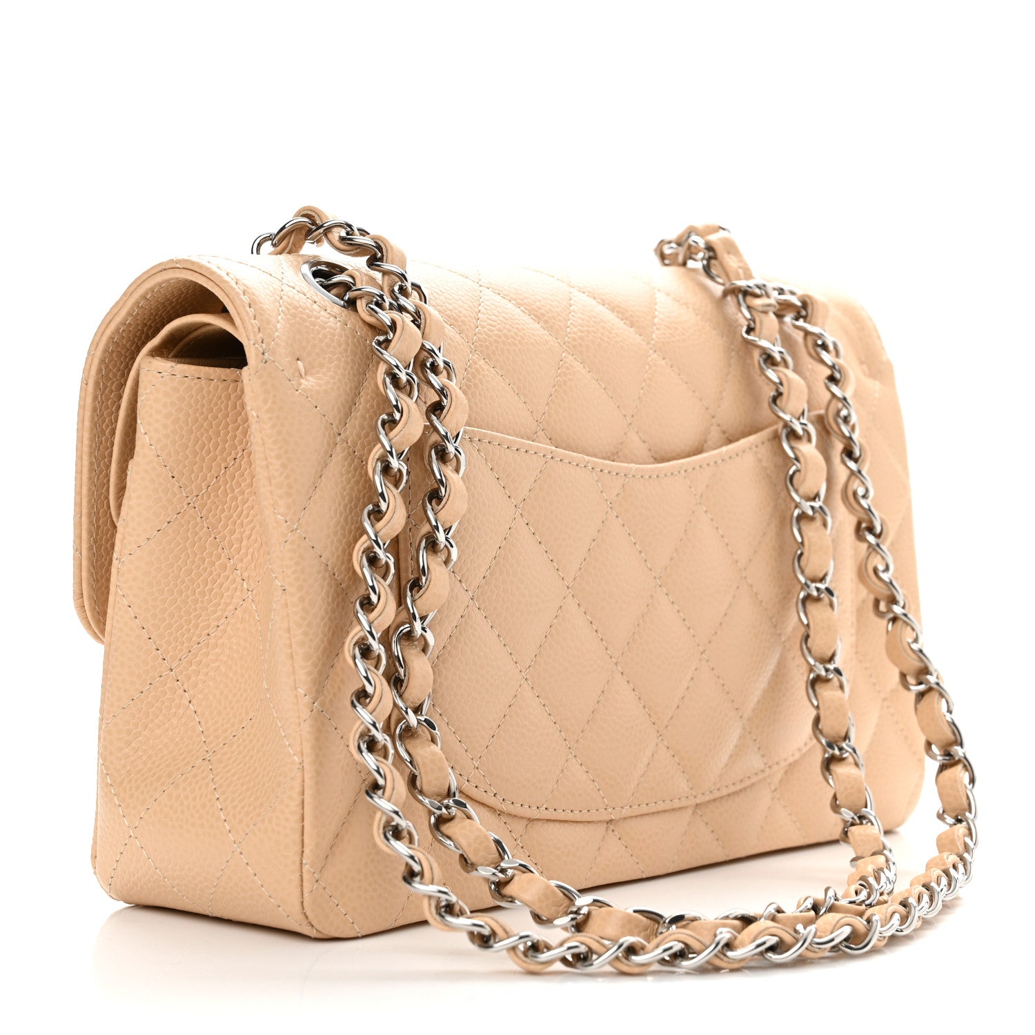 Chanel Caviar Quilted Small Double Flap Beige 2 of 12