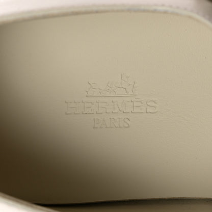 Hermes Calfskin Hoxton Oxford 36.5 Beige Glaise 7 of 9