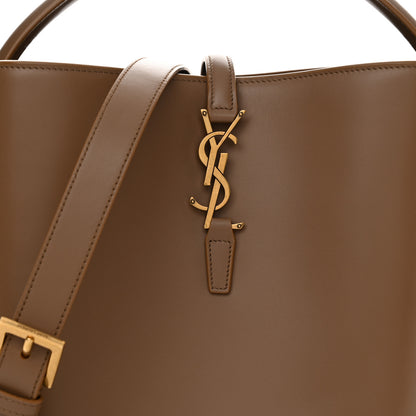 Saint Laurent Shiny Calfskin Le 37 Bucket Bag Dark Cork 9 of 15