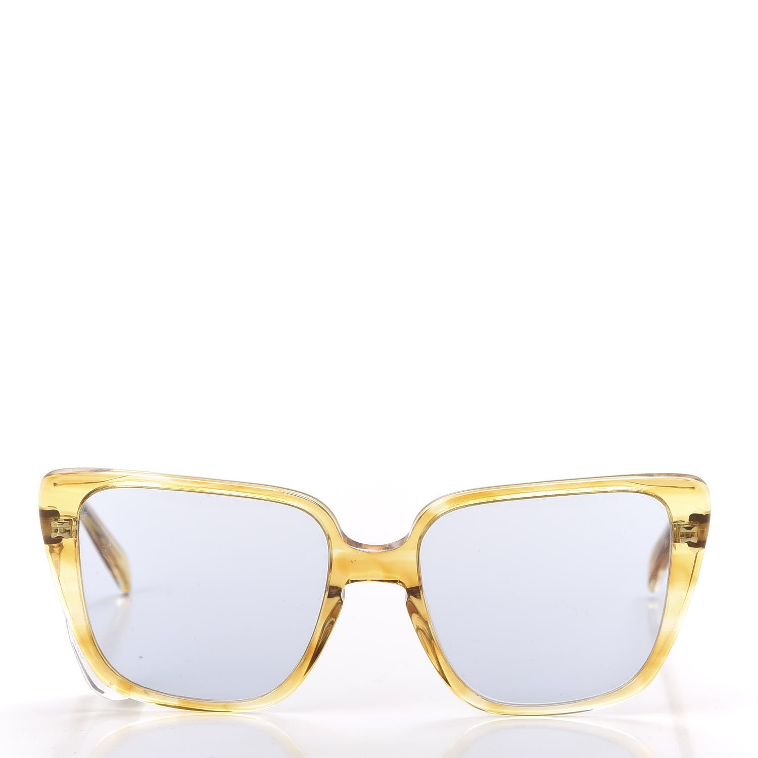 Celine Acetate Cat Eye Sunglasses CL400471 Yellow Blue 2 of 7
