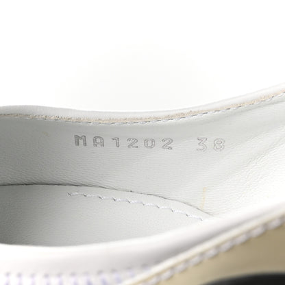 Louis Vuitton Lambskin Patent Calfskin Archlight Slingback Pumps 38 White Black 8 of 8