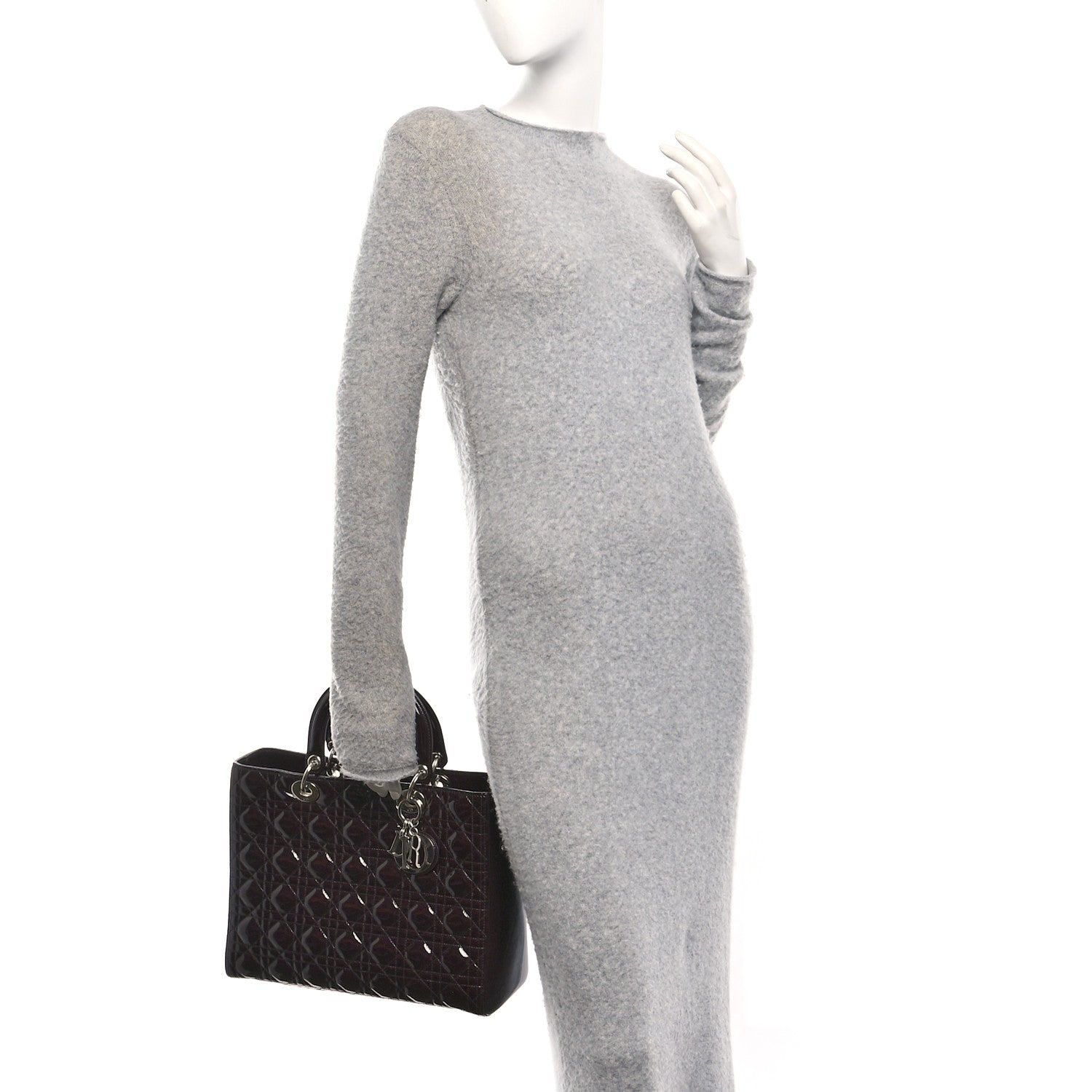 Christian Dior Patent Cannage Large Lady Dior Violet Purple 2 of 10