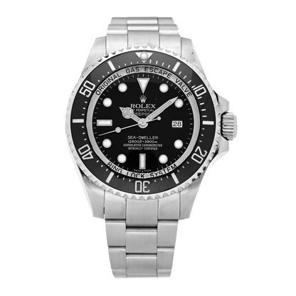 Rolex Stainless Steel 44mm Oyster Perpetual Date Sea-Dweller Deepsea Watch Black 116660 1 of 5