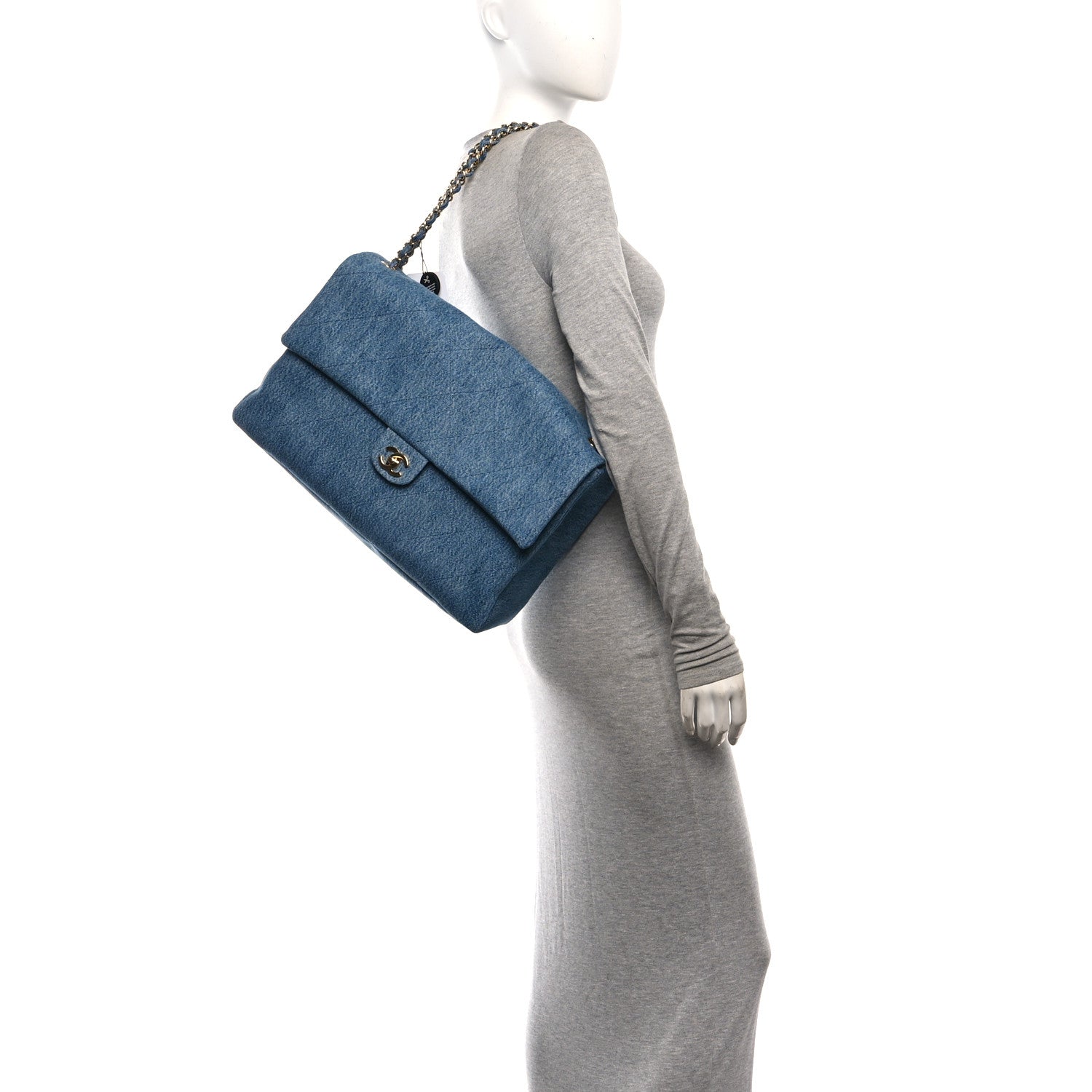 Chanel Denim Souplissimo Maxi Flap Blue 2 of 11