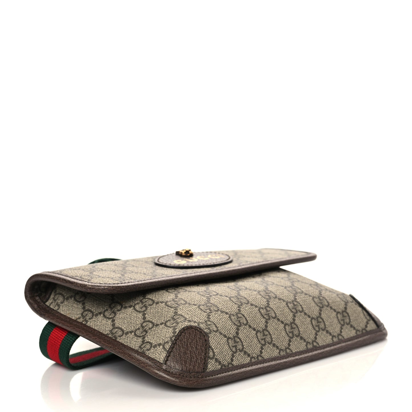 GG Supreme Monogram Neo Vintage Web Belt Bag Brown