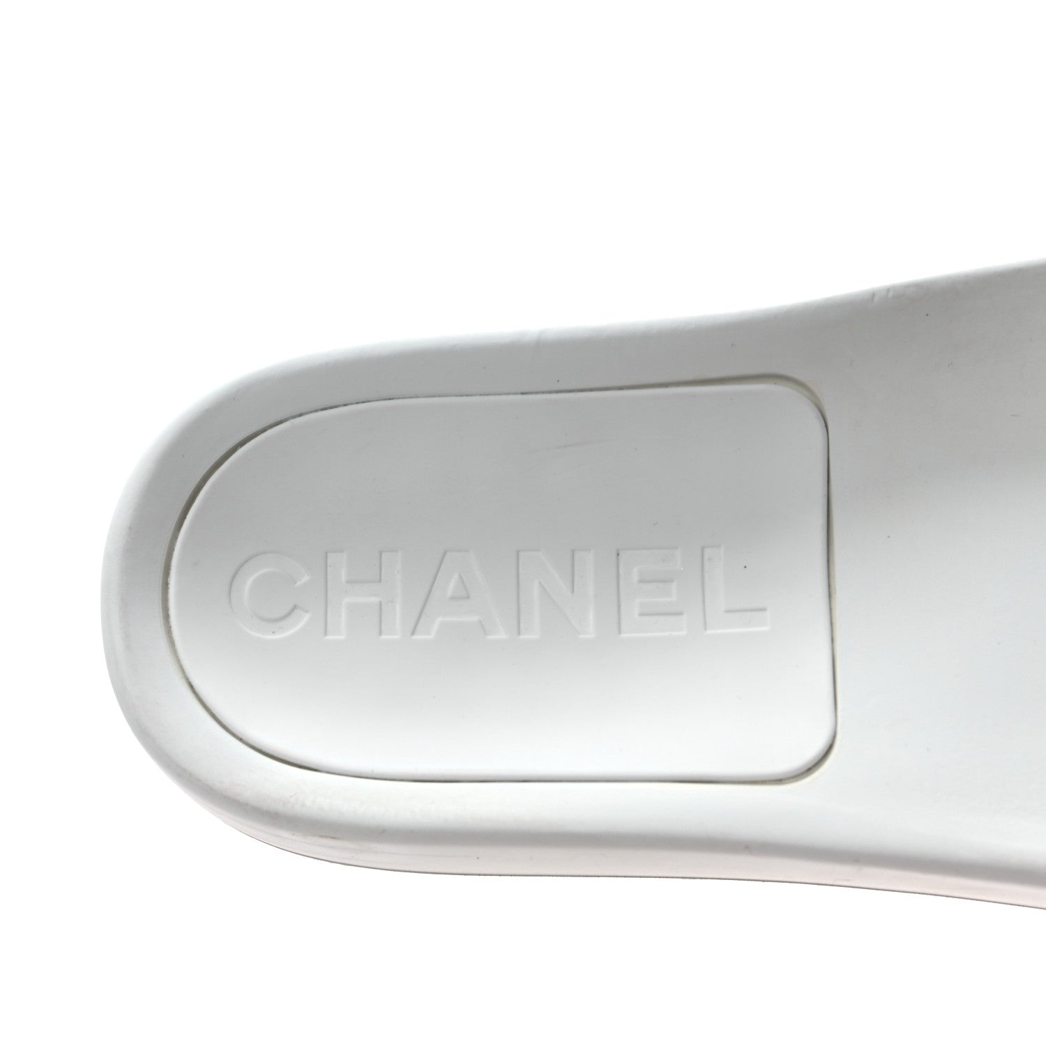 Chanel Rubber CC Flat Slide Sandals 41 White 7 of 7