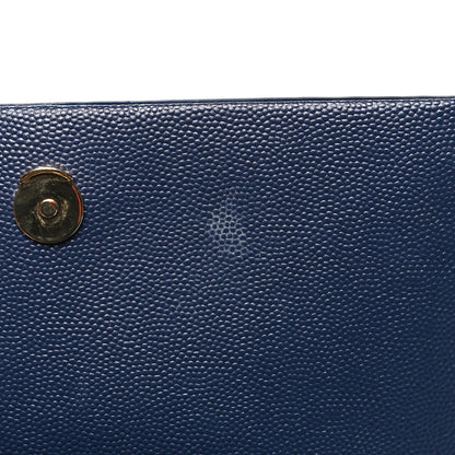 Saint Laurent Grain De Poudre Small Classic Monogram Kate Tassel Satchel Blue 10 of 11
