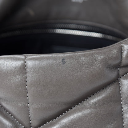 Saint Laurent Lambskin Quilted Small Loulou Puffer Monogram Chain Satchel Concrete 8 of 14