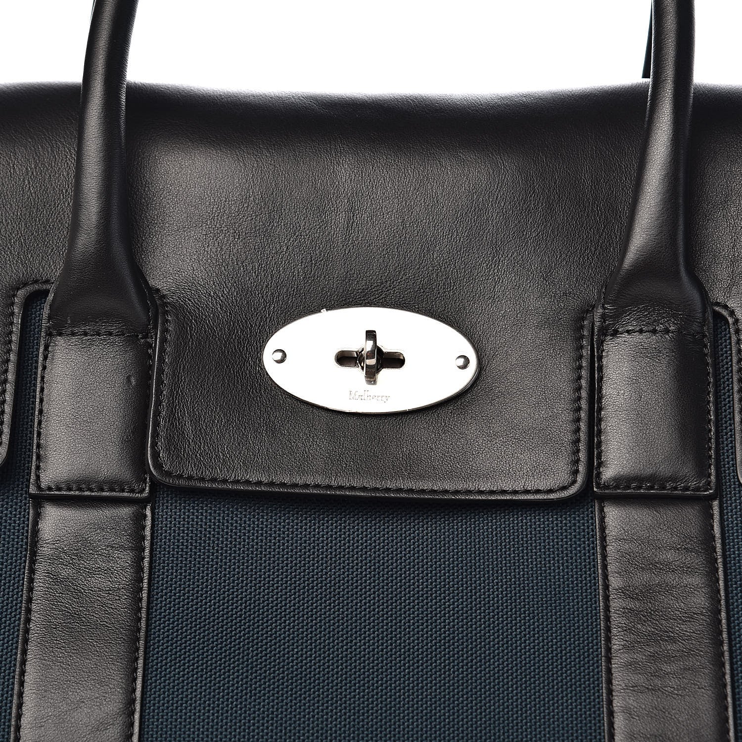 Mulberry Nylon Calfskin Tall Bayswater Midnight Black 10 of 10