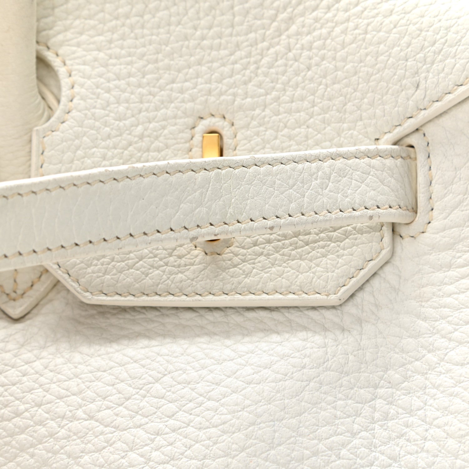 Hermes Taurillon Clemence Birkin 35 White 11 of 15