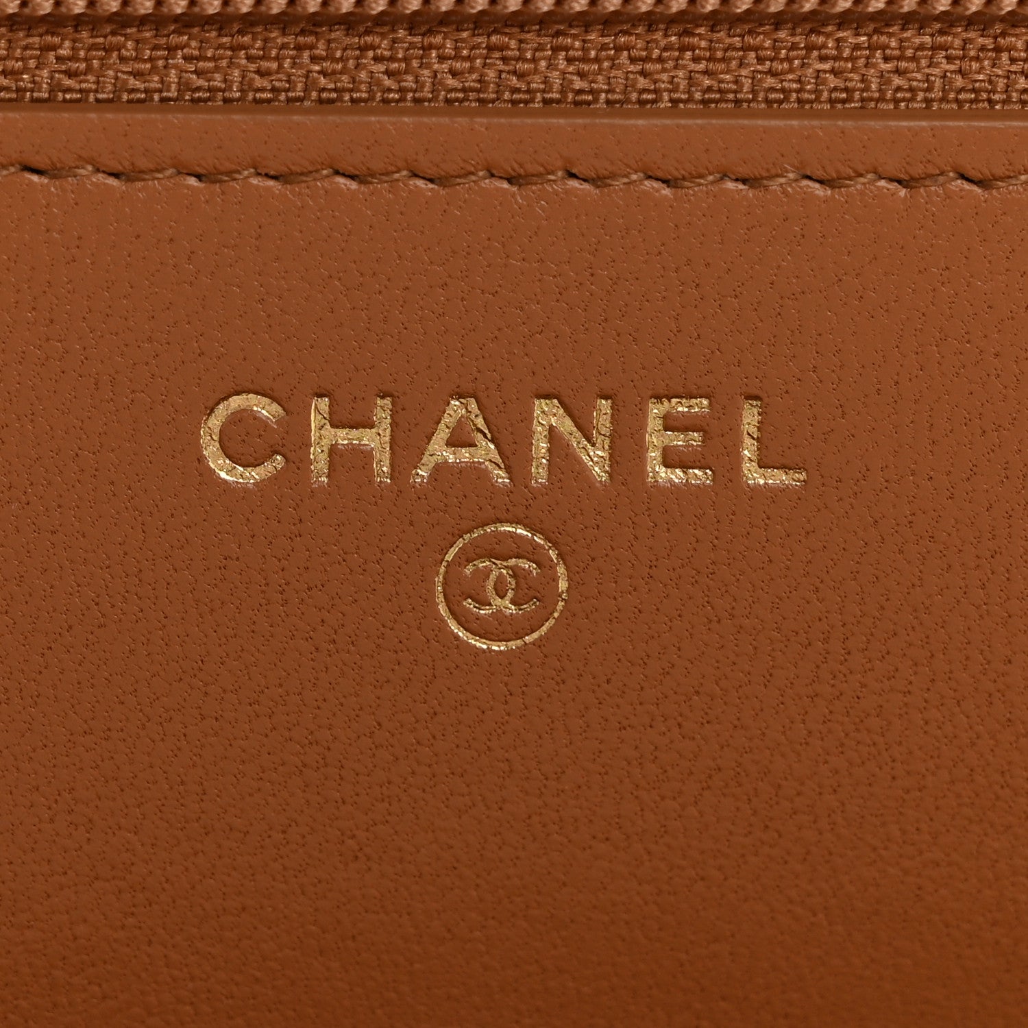 Chanel Lambskin Quilted Chanel 19 Wallet On Chain WOC Brown 6 of 15