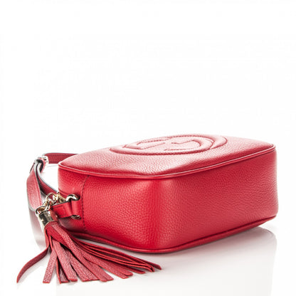 Gucci Pebbled Calfskin Small Soho Disco Bag Tabasco Red 4 of 7