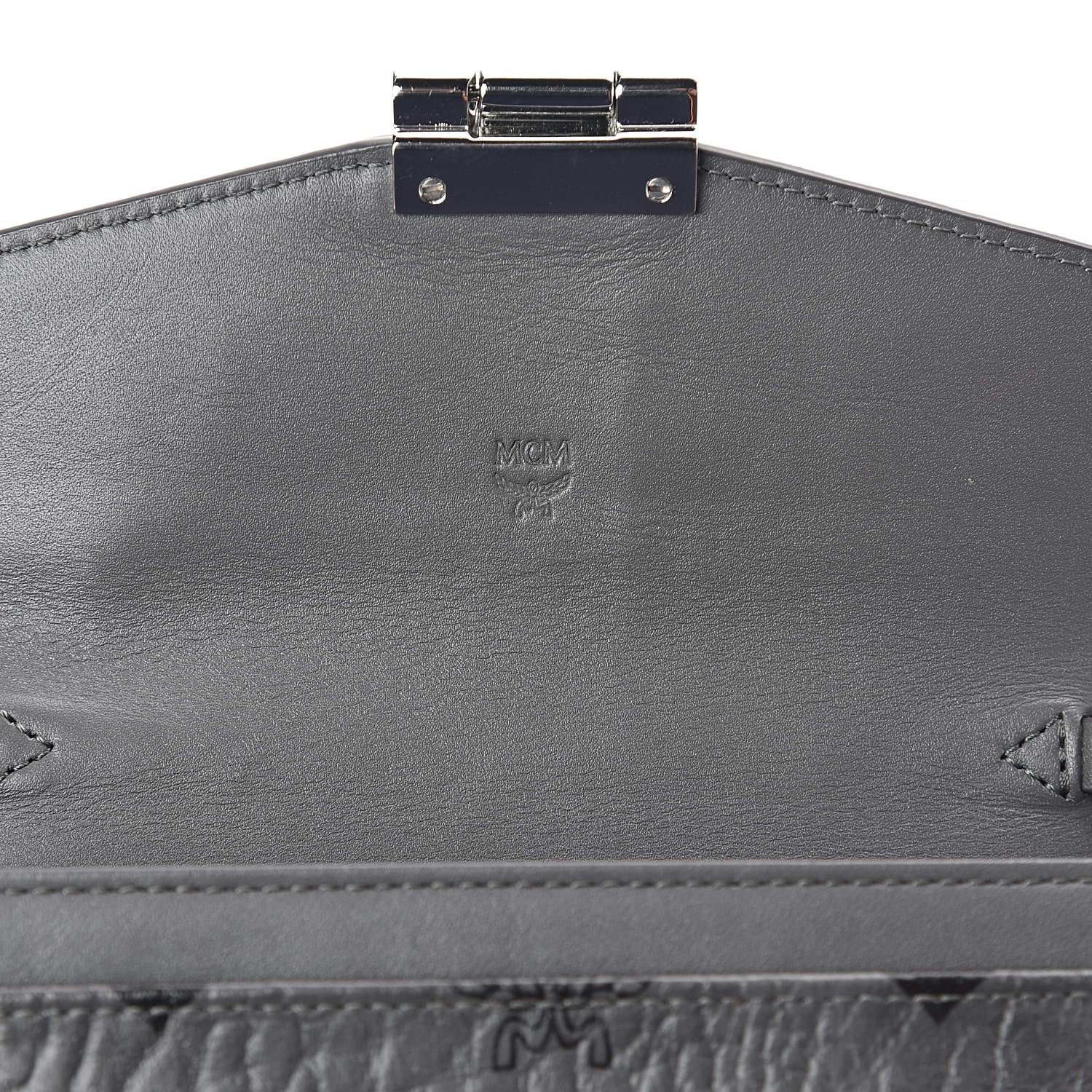 MCM Visetos Large Patricia Wallet On Chain Phantom Grey 6 of 8