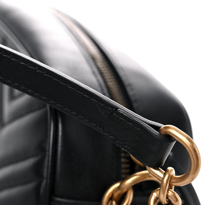 Gucci Calfskin Matelasse Small GG Marmont Chain Shoulder Bag Black 14 of 14