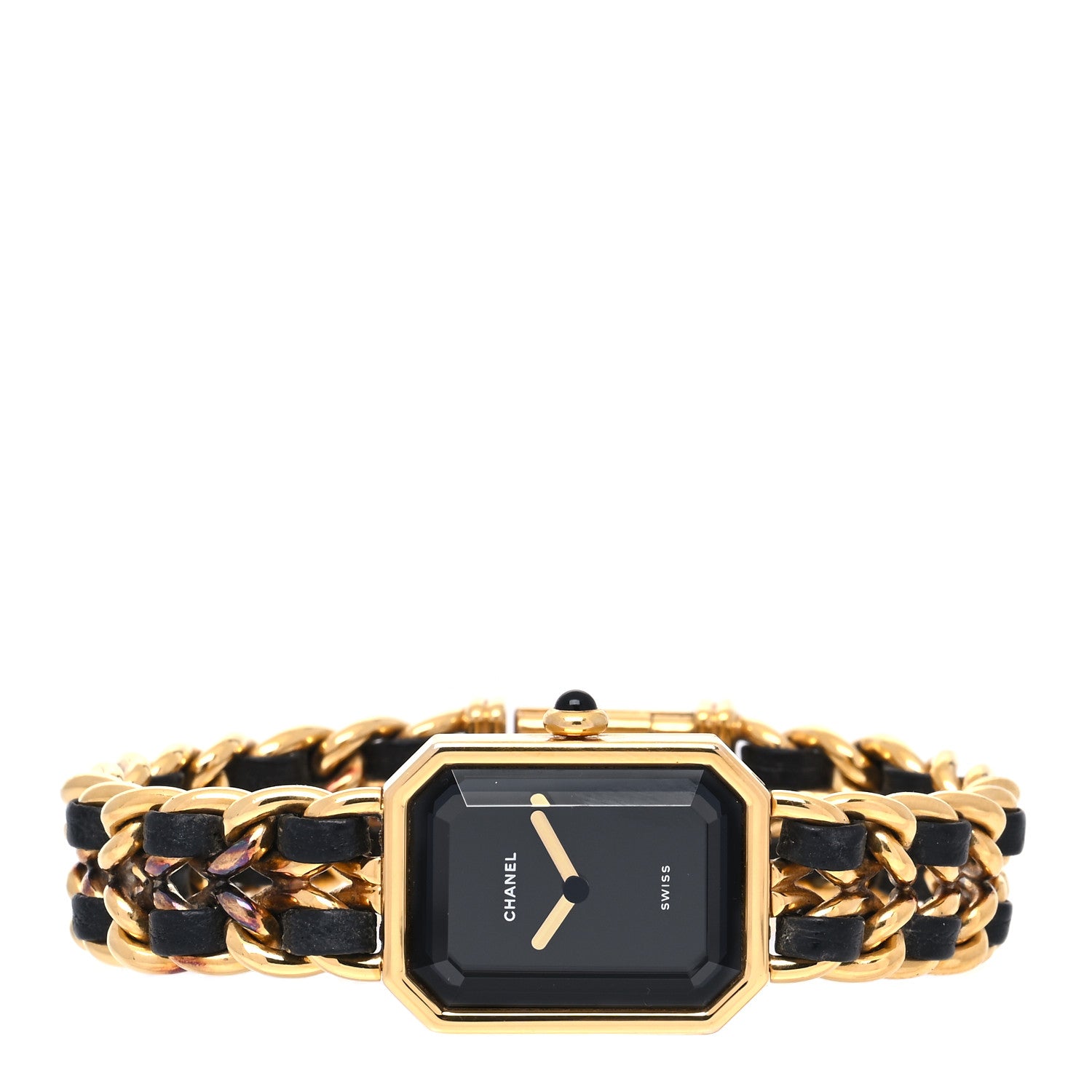 Chanel Stainless Steel Lambskin 20mm Chain Premiere Quartz Watch Gold L 2 of 4