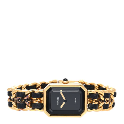 Chanel Stainless Steel Lambskin 20mm Chain Premiere Quartz Watch Gold L 2 of 4