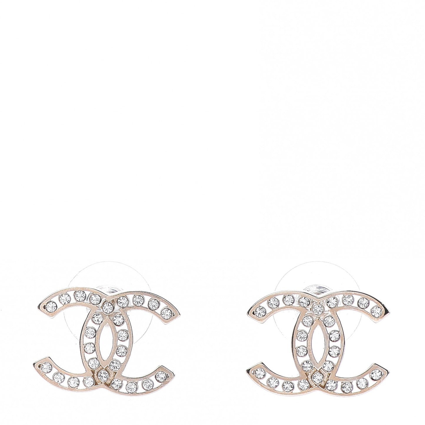 Crystal CC Large Earrings Gold
