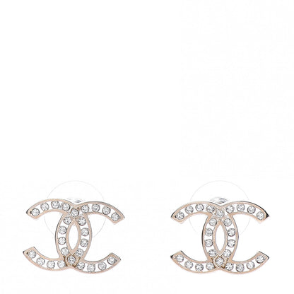 Chanel Crystal CC Large Earrings Gold 1 of 5