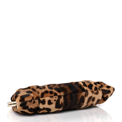 Christian Louboutin Calf Hair Leopard Print Frame Chain Clutch 4 of 10
