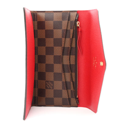 Louis Vuitton Damier Ebene Josephine Wallet Red 5 of 8