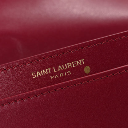 Saint Laurent Box Calfskin Mini Voltaire Shoulder Bag Burgundy 12 of 12
