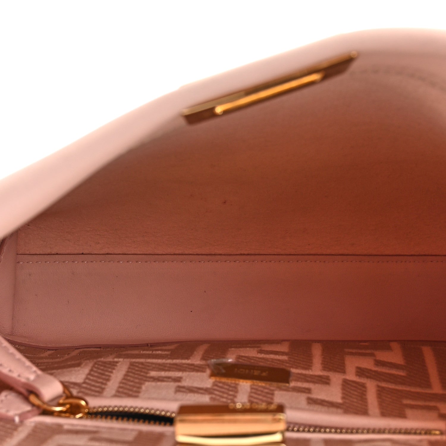 Fendi Vitello Seta Canvas FF Embroidered Mini Peekaboo Iconic Satchel Rosa Confetto 6 of 17