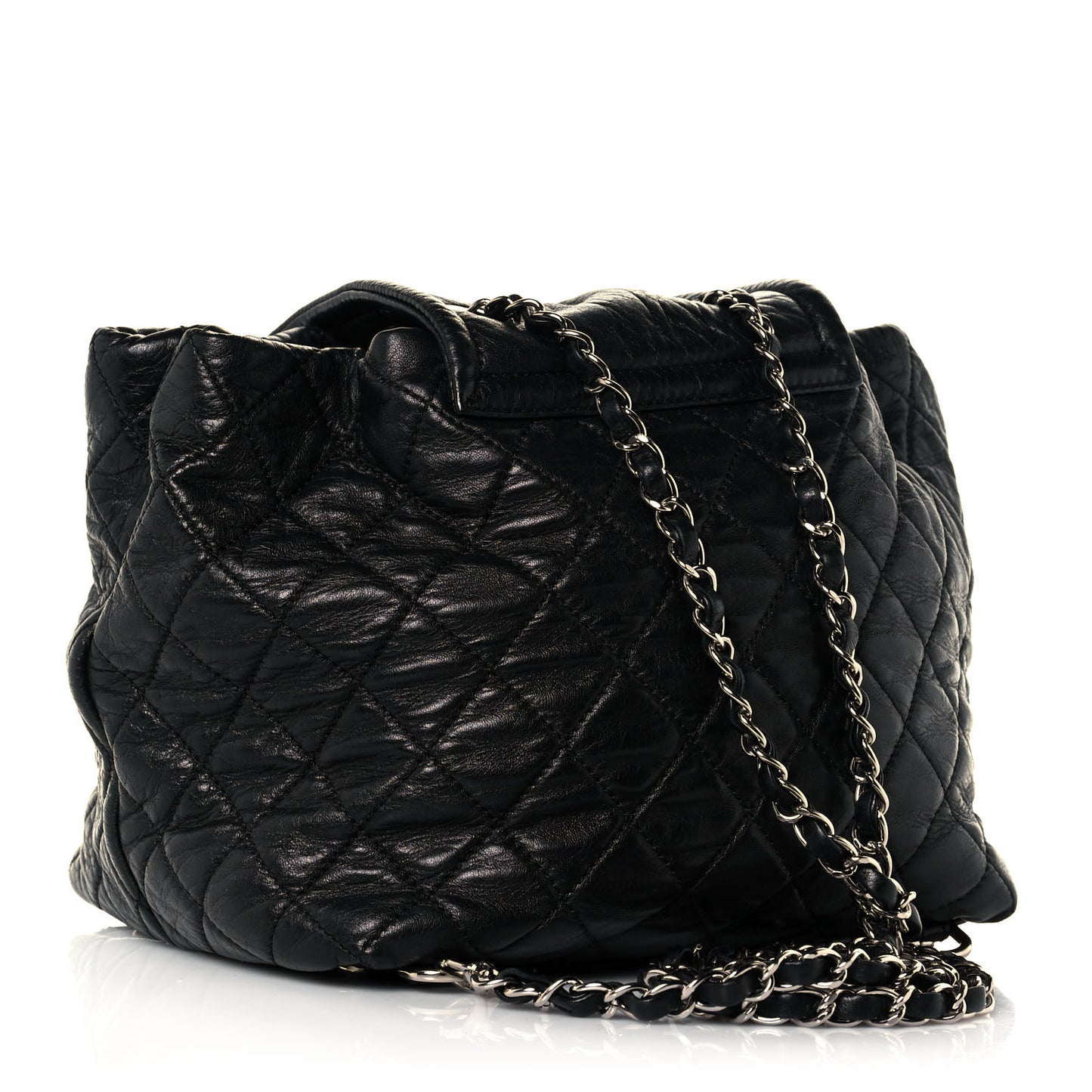 Lambskin Quilted Beijing Backpack Black