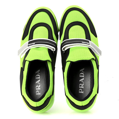 Prada Rubber Knit Fabric Cloudbust Air Sneakers 35 Black Green 2 of 9