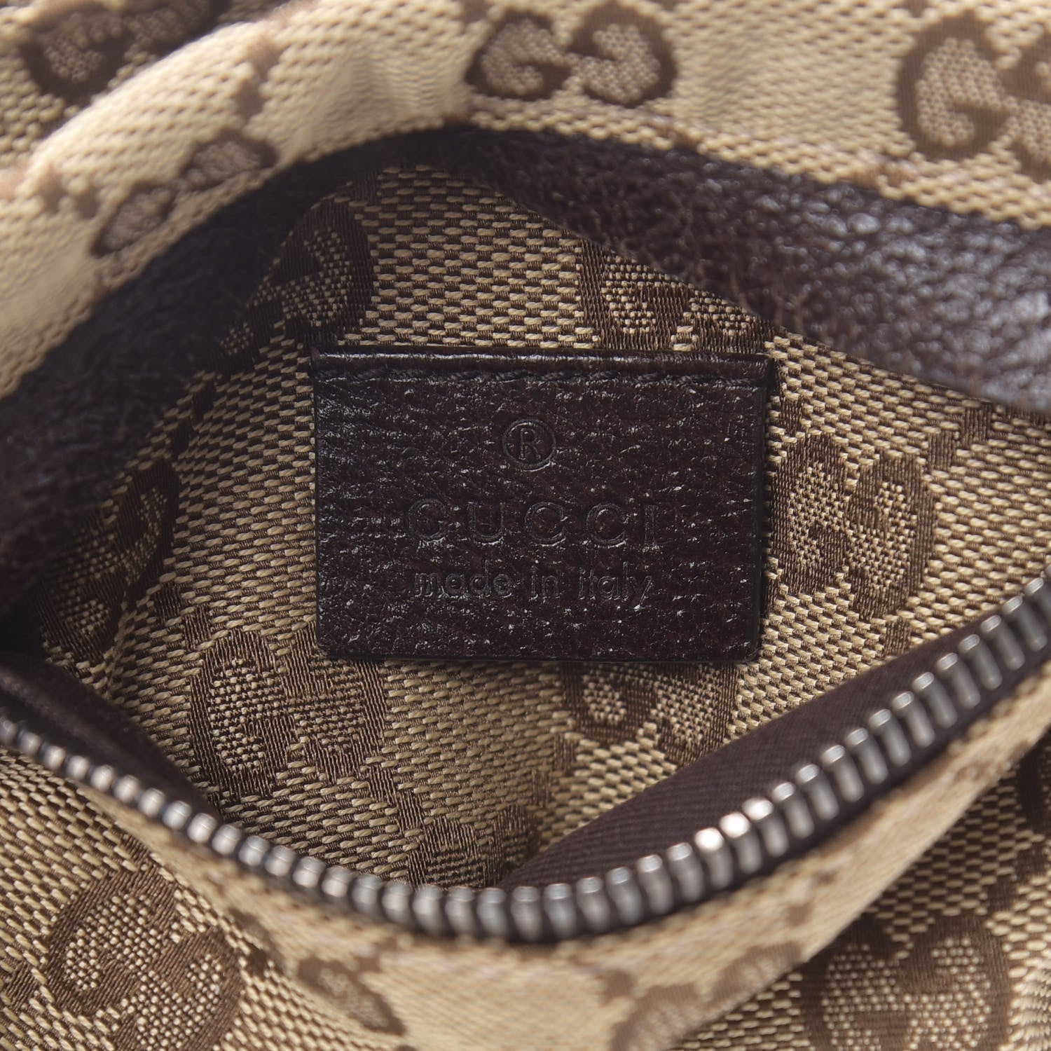 Gucci GG Monogram Double Pocket Belt Bag Dark Brown 6 of 10