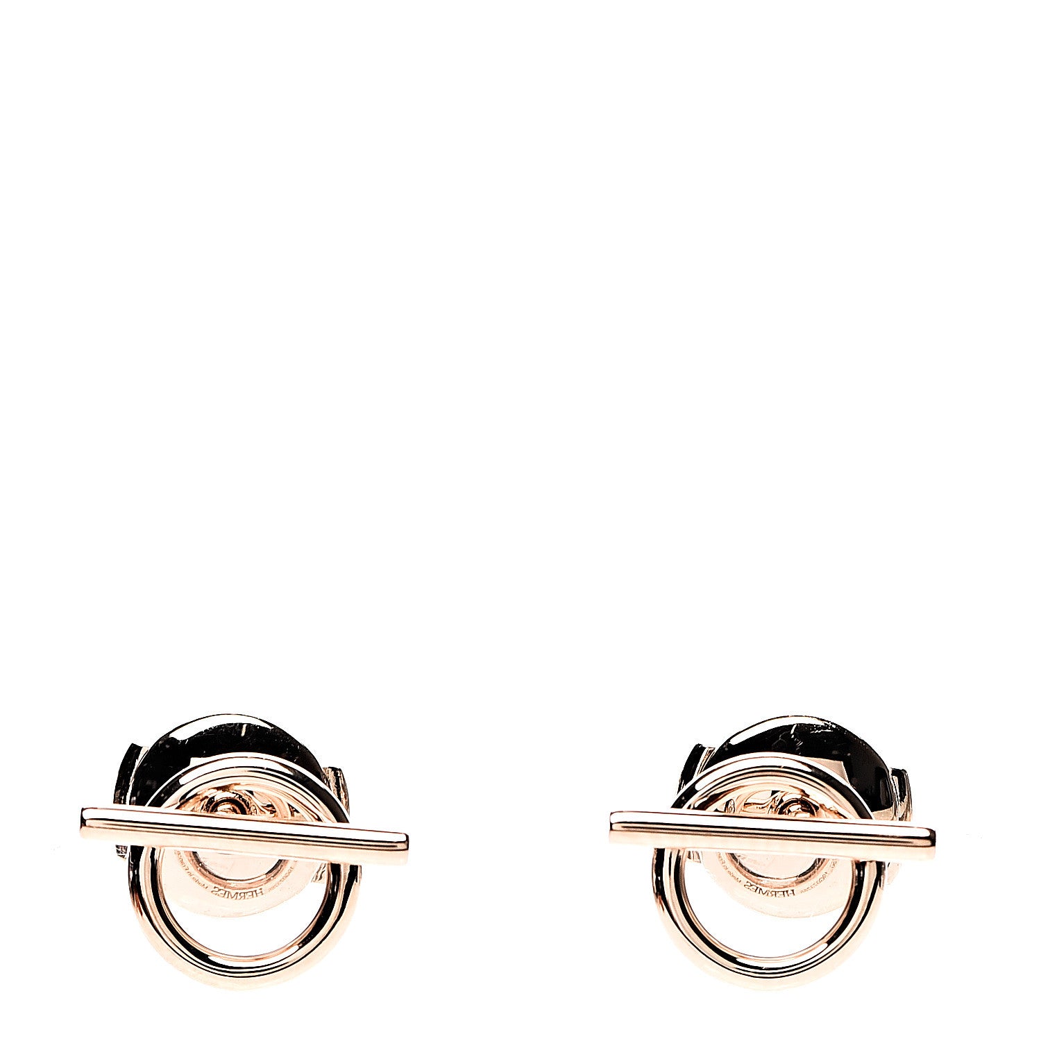 Hermes 18K Rose Gold PM Echappee Earrings 1 of 5